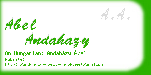 abel andahazy business card
